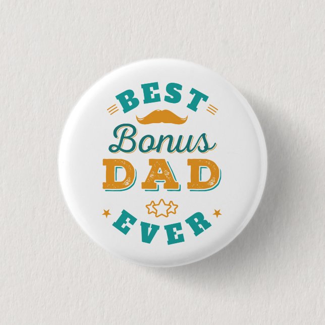 Fathers Day Stepdad Keepsake Novelty 1 Inch Round Button (Front)