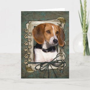Fathers Day - Stone Paws - Beagle Card