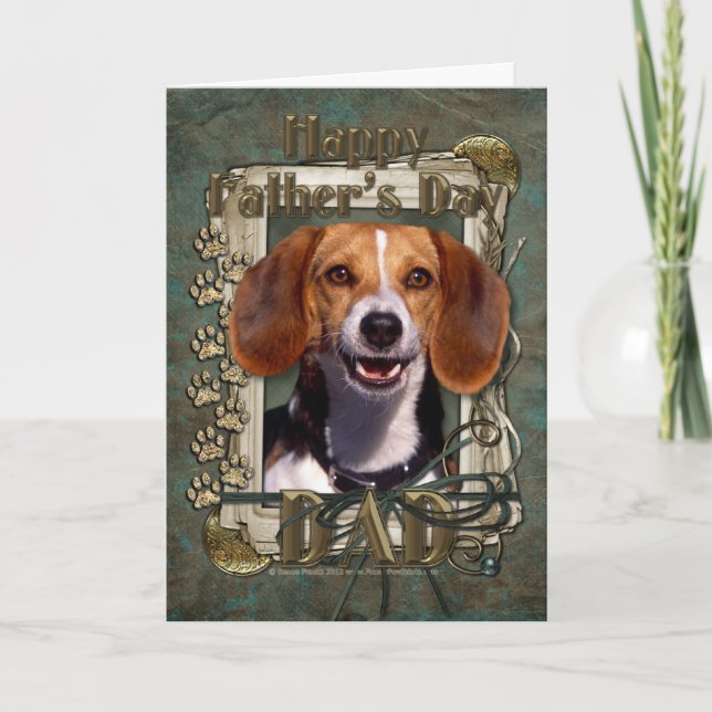 Fathers Day - Stone Paws - Beagle Card (Front)