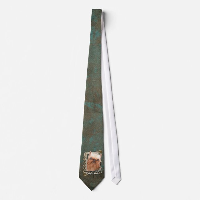 Fathers Day - Stone Paws - Brussels Griffon Tie (Front)