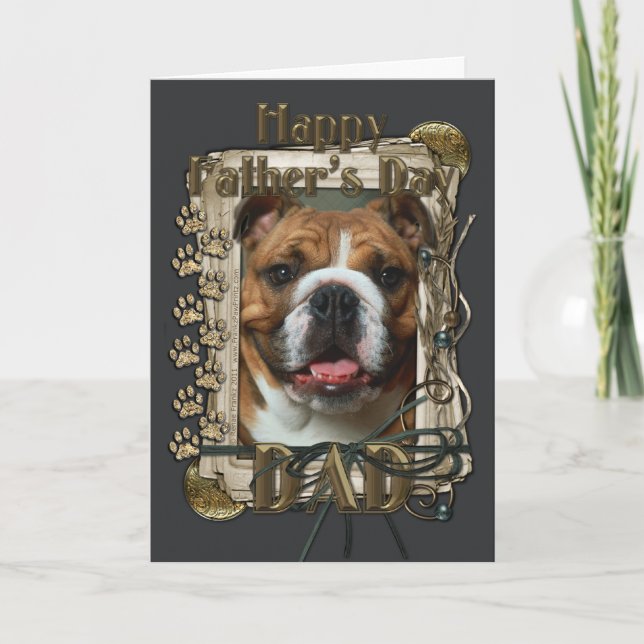 Fathers Day - Stone Paws - Bulldog Card (Front)