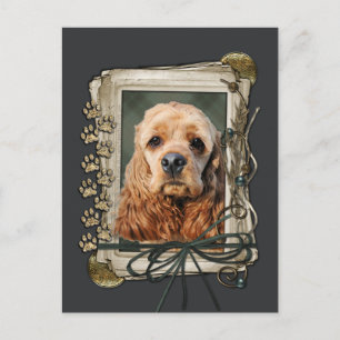Fathers Day - Stone Paws - Cocker Spaniel Postcard