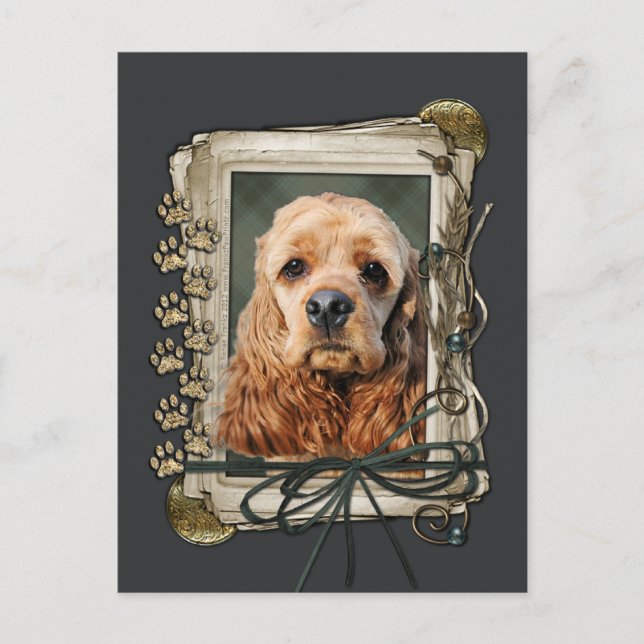 Fathers Day - Stone Paws - Cocker Spaniel Postcard (Front)