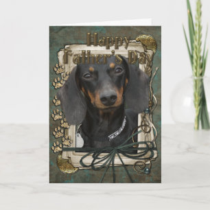 Fathers Day - Stone Paws - Dachshund - Winston Card