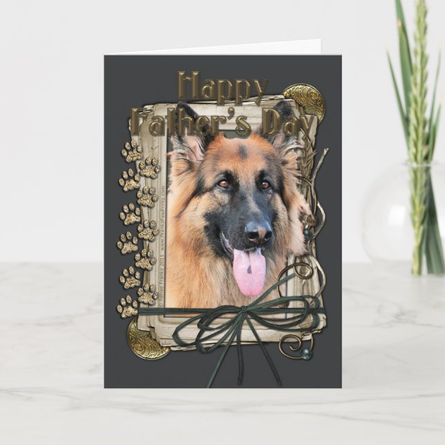 Fathers Day - Stone Paws - German Shepherd - Chanc Card (Front)