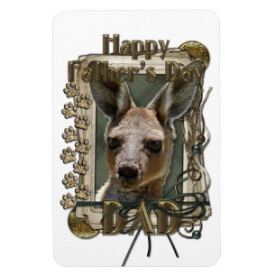 Fathers Day - Stone Paws - Kangaroo Magnet