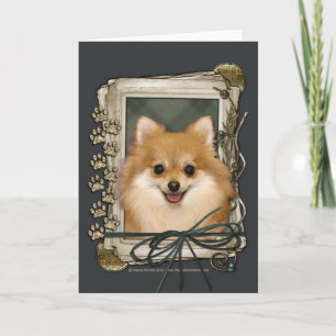 Fathers Day - Stone Paws - Pomeranian Card