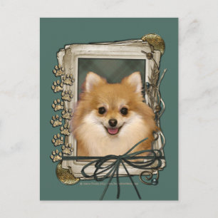 Fathers Day - Stone Paws - Pomeranian Postcard