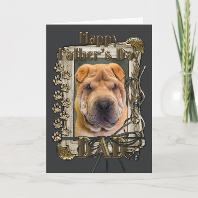 Fathers Day - Stone Paws - Shar Pei Card (Front)