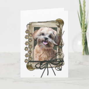 Fathers Day - Stone Paws - ShihPoo - Maggie Card