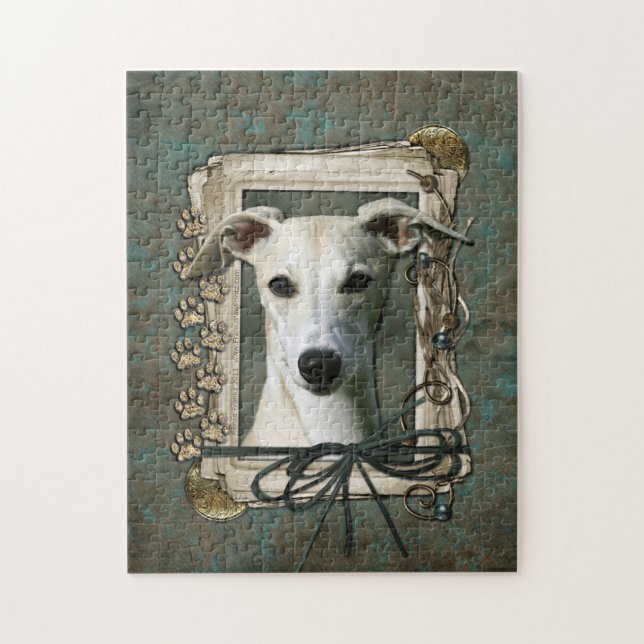 Fathers Day - Stone Paws - Whippet Jigsaw Puzzle (Vertical)