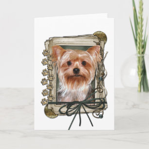 Fathers Day - Stone Paws - Yorkshire Terrier Card