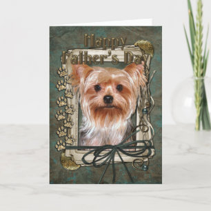 Fathers Day - Stone Paws - Yorkshire Terrier Card
