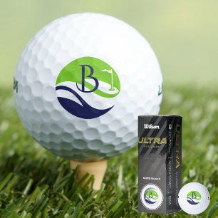 Fathers Day Stylish Golf Fairway Monogram Golf  Balls