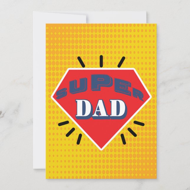 Father's Day Super Dad Custom Message Holiday Card (Front)