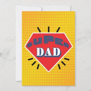 Father's Day Super Dad Custom Message Holiday Card