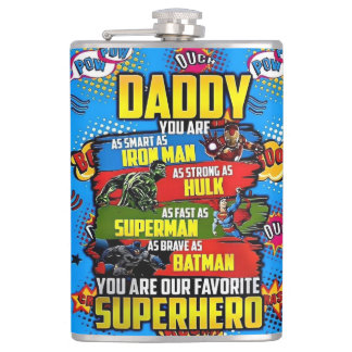Fathers day - Superdad Hip Flask