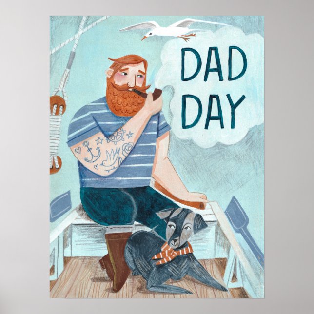 Fathers day superhero sailor poster (Front)