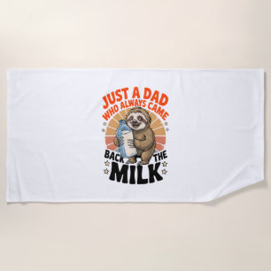 father's day t shirt with sloth beach towel