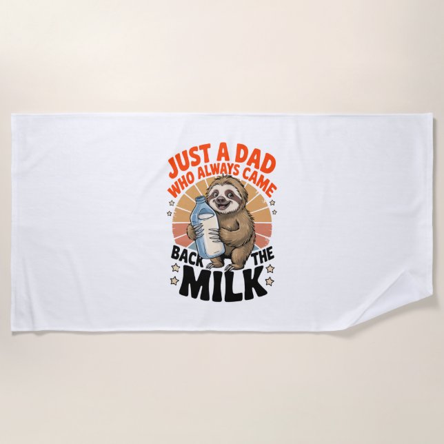 father's day t shirt with sloth beach towel (Front)