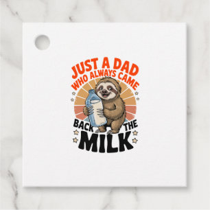 father's day t shirt with sloth favour tags
