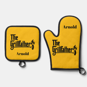 Father's Day The Grillfather Personalized Oven Mitt & Pot Holder Set