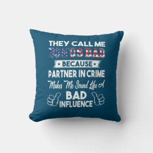 Father's Day   They Call Me Bonus Dad Throw Pillow