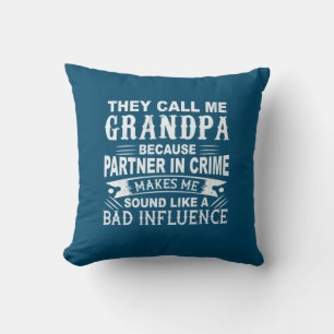 Father's Day They Call Me Grandpa Throw Pillow