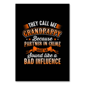Father's Day | They Call Me Grandpappy Table Number