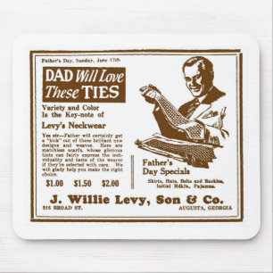 Father's Day Tie ad June 1928 Mouse Pad