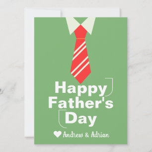 father's day, tie shirt work, simple modern holiday card