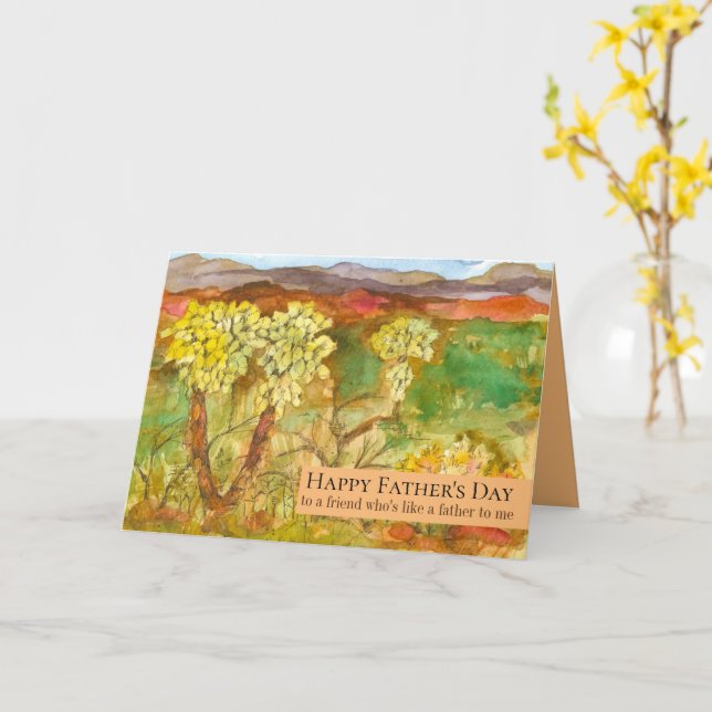 Father's Day To Friend Who's Like A Father To Me  Card (Yellow Flower)