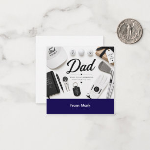 Father's Day to golf Dad in green with love  Note  Card