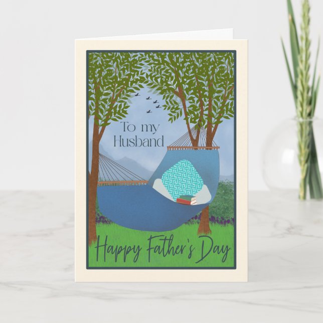 Fathers Day to My Husband Hammock Card (Front)