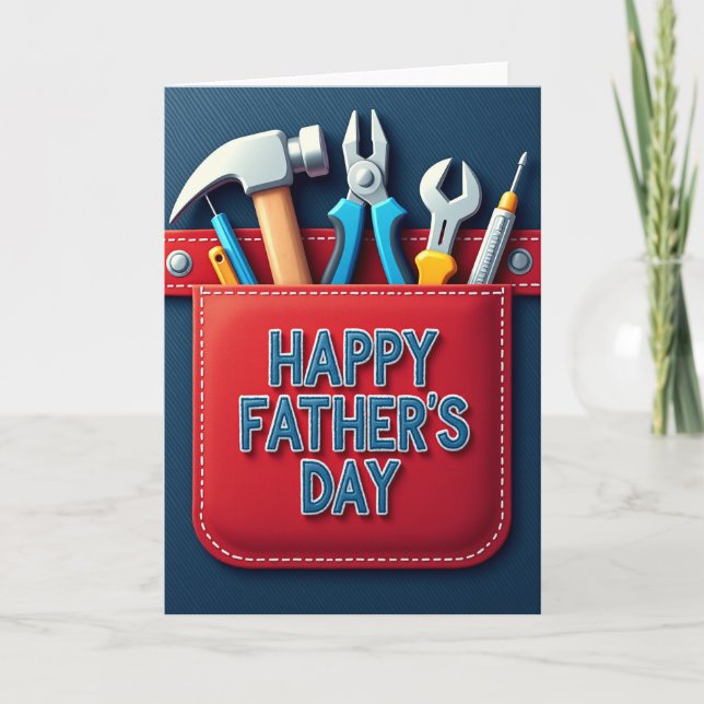 Fathers Day Tools Pocket Card (Front)