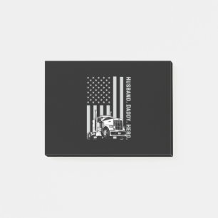Father's Day   Trucker Dad American Flag Post-it Notes