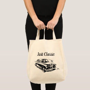 Father's Day Typography Design Just Classic Car Tote Bag