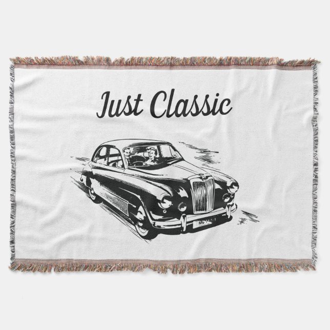 Father's Day Typography Design with Just Classic Throw Blanket (Front)