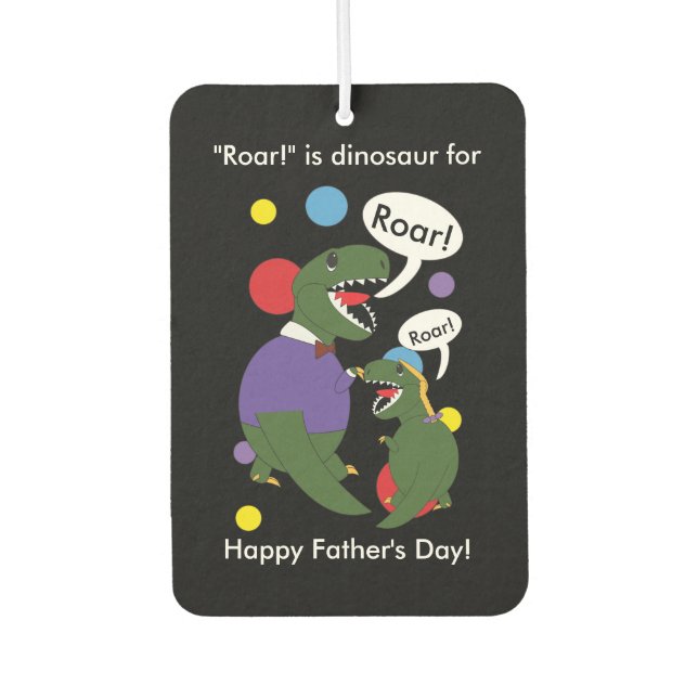 Fathers Day Tyranosaurus Rex Daughter Personalize  Air Freshener (Front)