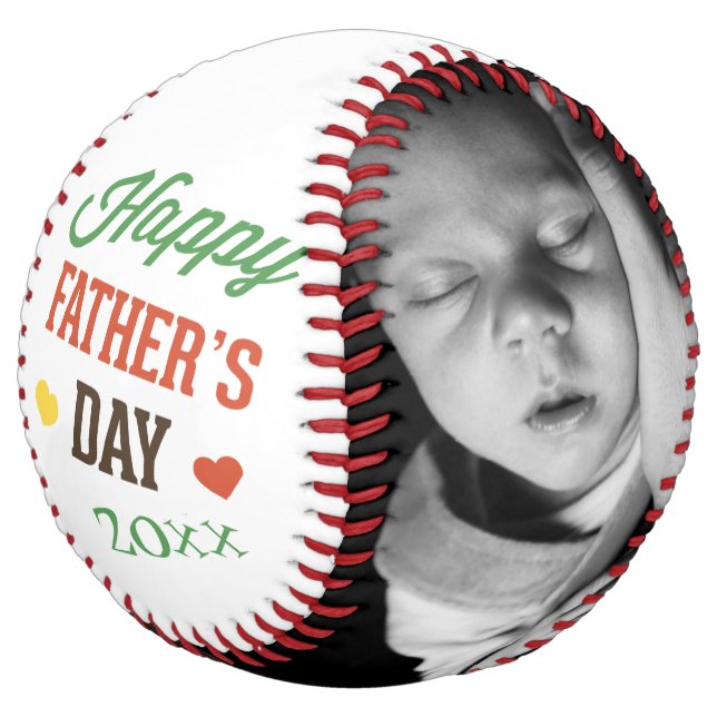 Fathers Day Unique Personalized Softball (Angled)
