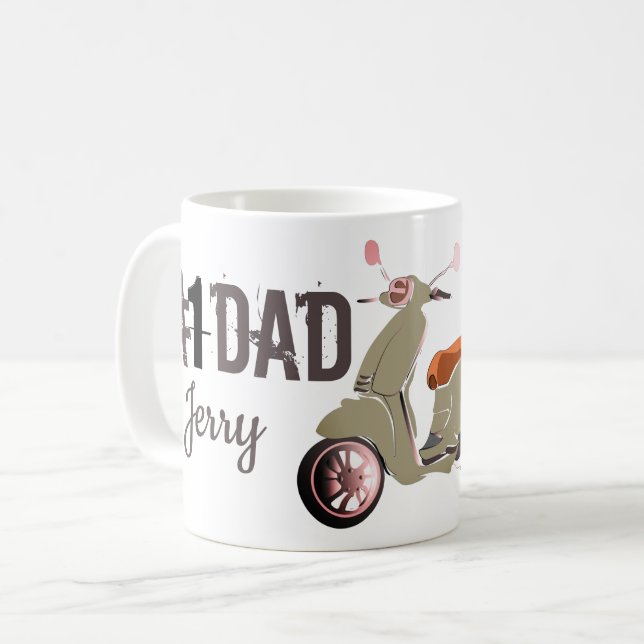 Father's Day Vespa Coffee Mug (Front Left)