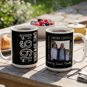 Father's Day Vintage Dad Black Retro Type Photo Coffee Mug