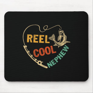 Fathers Day Vintage Fishing Reel Cool Nephew Mouse Pad