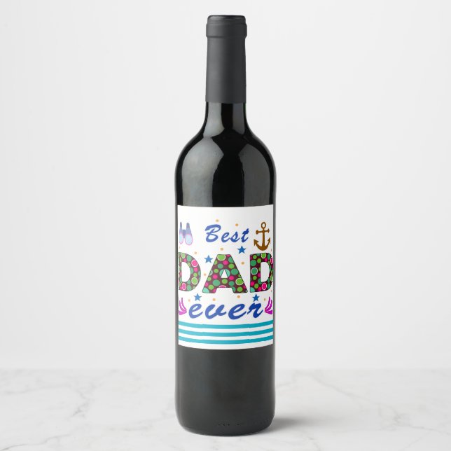 father's day wine label (Front)