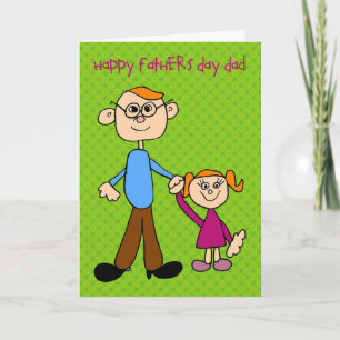 Father's Day with a little girl card