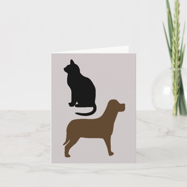 Father's Day with Cat and Dog Card (Front)