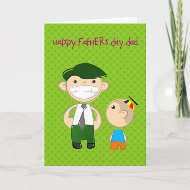 Father's Day with cute boy Card (Front)
