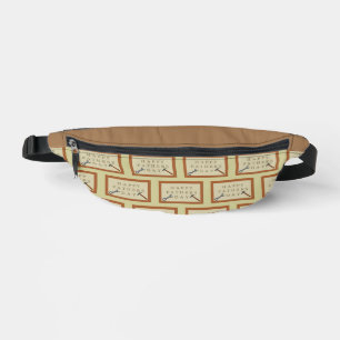Fathers Day Wooden Sign Patterned Fanny Pack