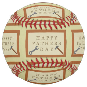 Fathers Day Wooden Sign Patterned Softball