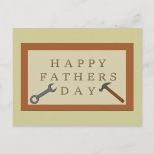 Fathers Day Wooden Sign Postcard